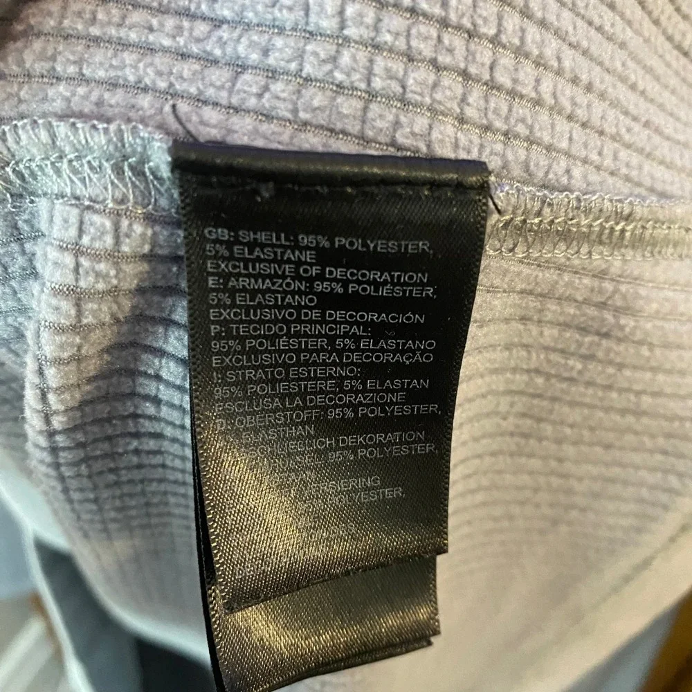 The North Face Quarter Zip Pullover Mens XXL Grey Stags Leap Grid Fleece longslv